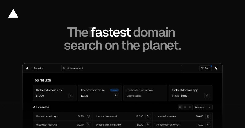 Vercel Domains: Search & Buy Domain Names - Private & Fast
